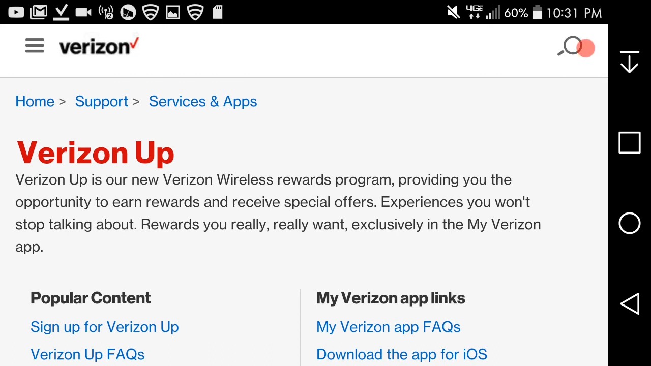 Verizon Up Rewards Program